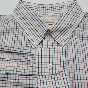 Roundtree & Yorke Gold Label Mens Button Down Shirt Non Iron EZ 17 35